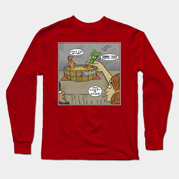 Hummus-Side Long Sleeve T-Shirt by Nick Navatta